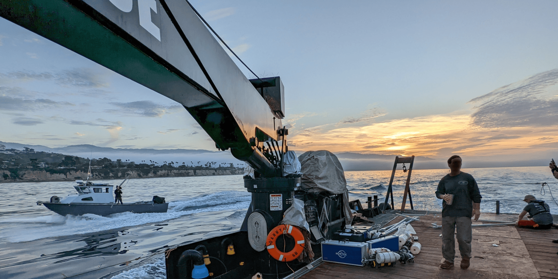 Kelson and Ocean Rainforest collaborate on an equipment deployment.